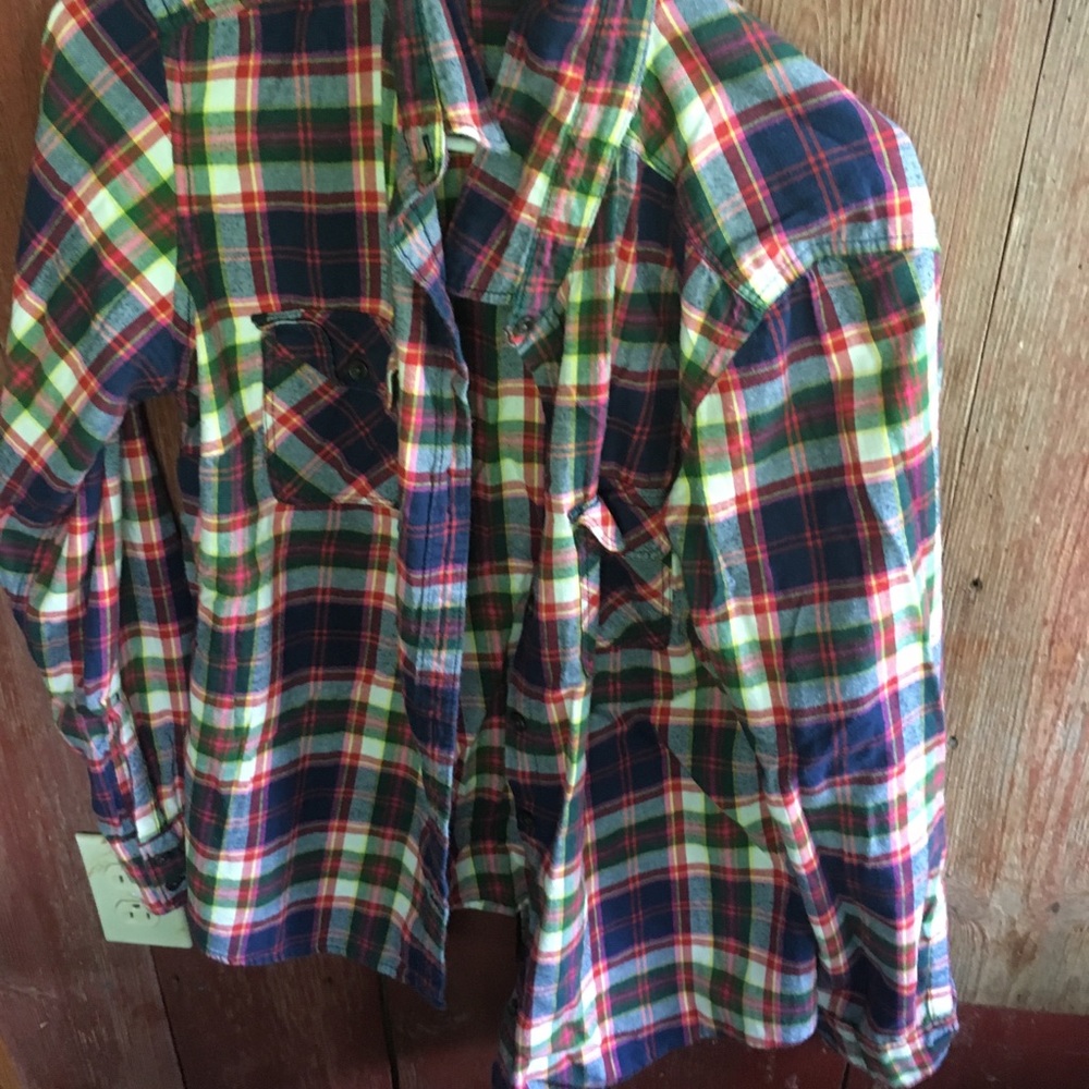 Plaid button-down